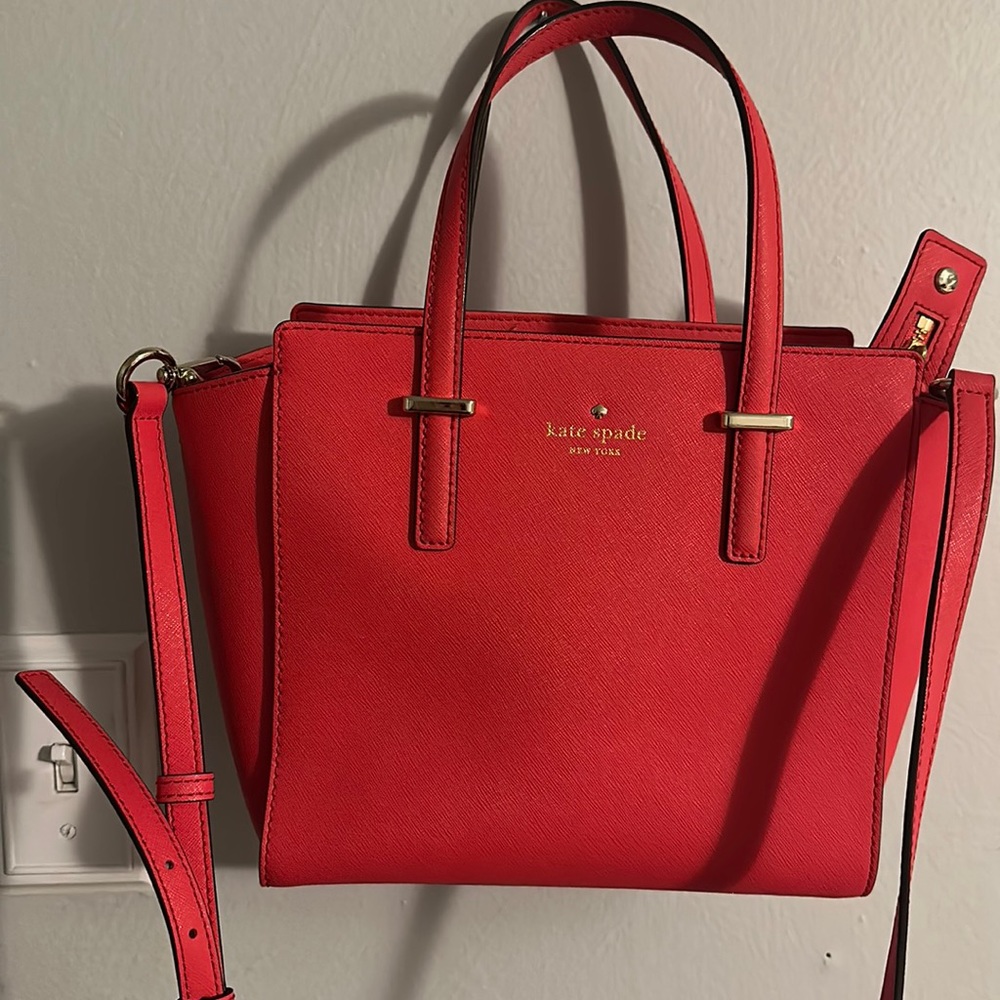 Kate Spade deep coral tote